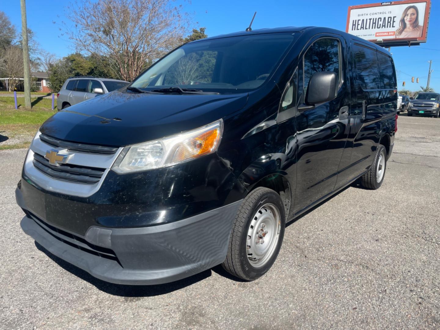 2017 BLACK CHEVROLET CITY EXPRESS LS (3N63M0YN6HK) with an 2.0L engine, Continuously Variable transmission, located at 5103 Dorchester Rd., Charleston, SC, 29418-5607, (843) 767-1122, 36.245171, -115.228050 - Photo#2